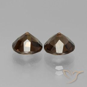 Gemme di Quarzo fumé Hickory Brown naturale da 3.42 ct, Rotondo, VS