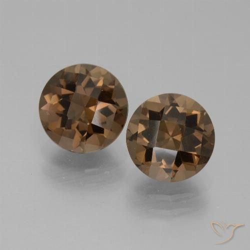 3.62ctw Naturale Marrone medio Quarzo fumé, Rotondo, VS