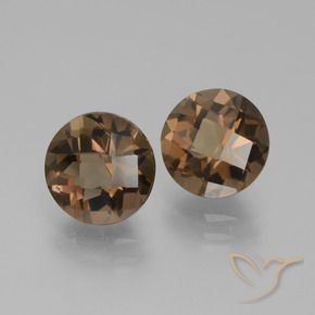 Gemme di Quarzo fumé Marrone medio naturale da 3.62 ct, Rotondo, VS