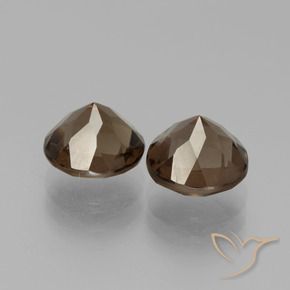 Gemme di Quarzo fumé Blu scuro naturale da 3.83 ct, Rotondo, VS