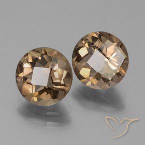 Gemme di Quarzo fumé Pan di zenzero marrone naturale da 3.50 ct, Rotondo, VS
