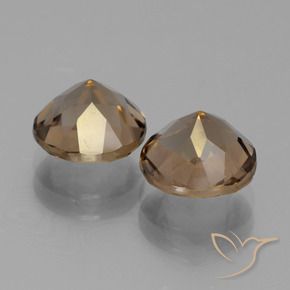Gemme di Quarzo fumé Pan di zenzero marrone naturale da 3.50 ct, Rotondo, VS
