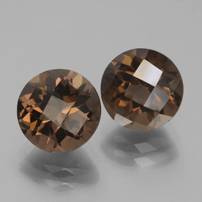 Gemme di Quarzo fumé Marrone medio naturale da 3.97 ct, Taglio rotondo, VS