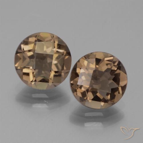3.23ctw Naturale Marrone Quarzo fumé, Rotondo, VS