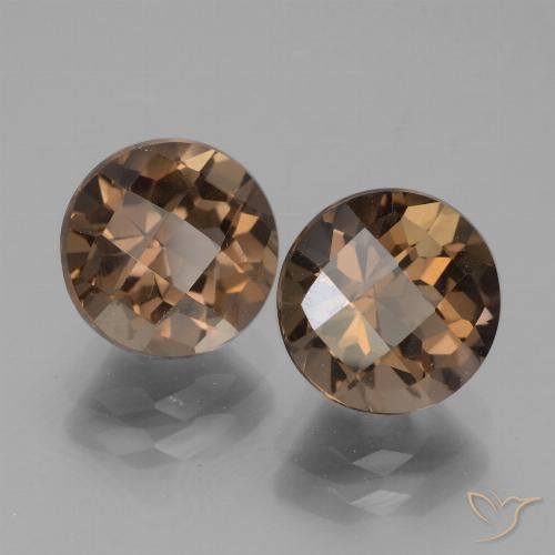 3.86ctw Naturale Marrone medio Quarzo fumé, Rotondo, VS
