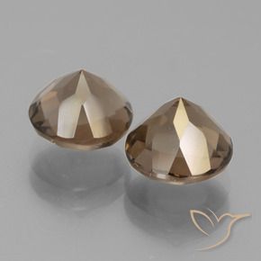 Gemme di Quarzo fumé Marrone medio naturale da 3.86 ct, Rotondo, VS