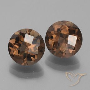 Gemme di Quarzo fumé Marrone medio naturale da 3.79 ct, Rotondo, VS