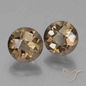 Gemme di Quarzo fumé Moka chiaro naturale da 3.64 ct, Rotondo, VS