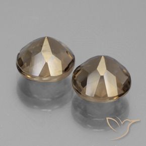 Gemme di Quarzo fumé Moka chiaro naturale da 3.64 ct, Rotondo, VS