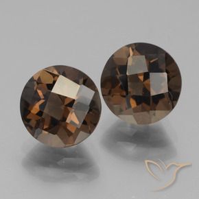 Gemme di Quarzo fumé Hickory Brown naturale da 3.76 ct, Rotondo, VS