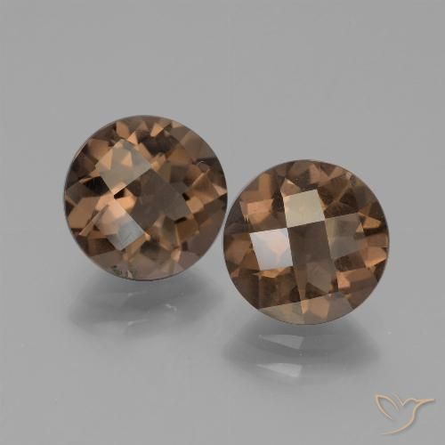 3.32ctw Naturale Marrone medio Quarzo fumé, Rotondo, VS