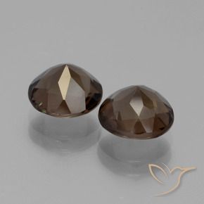 Gemme di Quarzo fumé Marrone medio naturale da 3.32 ct, Rotondo, VS
