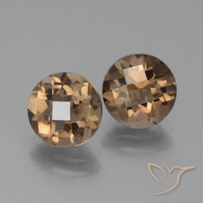 Gemme di Quarzo fumé Marrone cioccolato naturale da 3.60 ct, Rotondo, VS