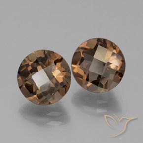 Gemme di Quarzo fumé Hickory Brown naturale da 3.95 ct, Rotondo, VS