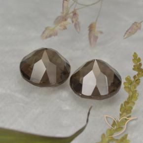 Gemme di Quarzo fumé Marrone caldo naturale da 3.81 ct, Rotondo, VS