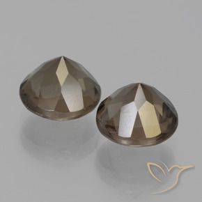 Gemme di Quarzo fumé Moka chiaro naturale da 3.90 ct, Rotondo, VS