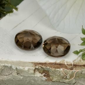Gemme di Quarzo fumé Marrone caldo naturale da 3.34 ct, Rotondo, VS
