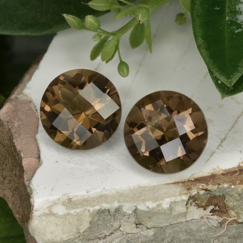 3.67ctw Naturale Marrone medio-scuro Quarzo fumé, Rotondo, VS