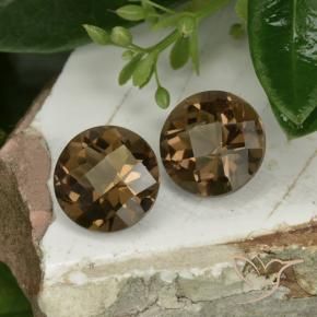 Gemme di Quarzo fumé Marrone medio-scuro naturale da 3.67 ct, Rotondo, VS