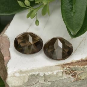 Gemme di Quarzo fumé Marrone medio-scuro naturale da 3.67 ct, Rotondo, VS