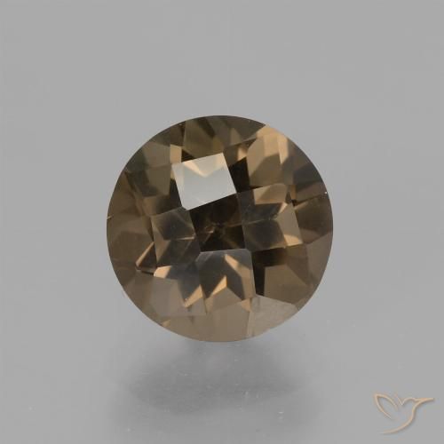 2.00ct Naturale Moka chiaro Quarzo fumé, Rotondo, VVS-VS