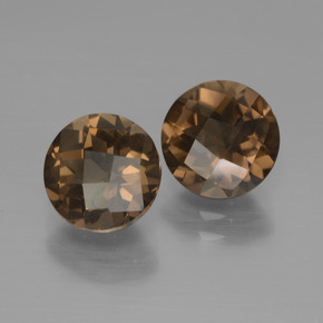 Quarzo fumé naturale marrone da 3,54 ct, taglio rotondo, VS