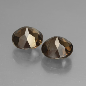 Quarzo fumé naturale marrone da 3,54 ct, taglio rotondo, VS