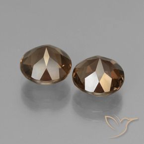 Gemme di Quarzo fumé Marrone cioccolato naturale da 3.61 ct, Rotondo, VS