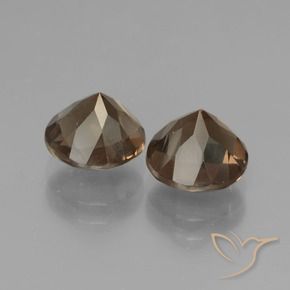 Gemme di Quarzo fumé Marrone medio naturale da 3.54 ct, Rotondo, VS-SI