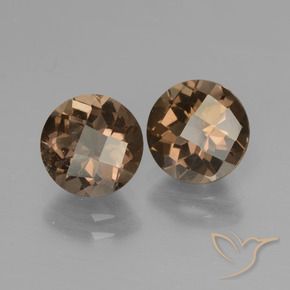 Gemme di Quarzo fumé Pan di zenzero marrone naturale da 3.48 ct, Rotondo, VS-SI