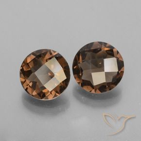Gemme di Quarzo fumé Marrone medio naturale da 3.15 ct, Rotondo, VS