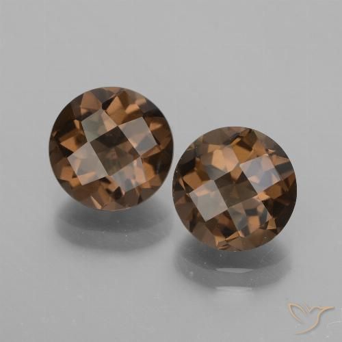 3.57ctw Naturale Marrone cioccolato Quarzo fumé, Rotondo, VVS-VS