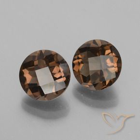 Gemme di Quarzo fumé Marrone cioccolato naturale da 3.57 ct, Rotondo, VVS-VS