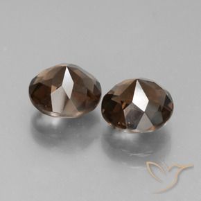 Gemme di Quarzo fumé Marrone cioccolato naturale da 3.57 ct, Rotondo, VVS-VS