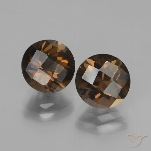 3.65ctw Naturale Marrone Quarzo fumé, Rotondo, VS