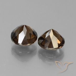 Gemme di Quarzo fumé Marrone naturale da 3.65 ct, Rotondo, VS