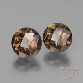 Gemme di Quarzo fumé Pan di zenzero marrone naturale da 3.75 ct, Rotondo, VVS-VS