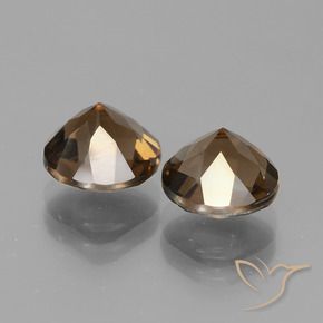 Gemme di Quarzo fumé Marrone naturale da 3.66 ct, Rotondo, VS