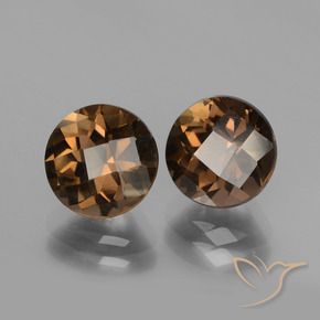 Gemme di Quarzo fumé Marrone naturale da 3.79 ct, Rotondo, VVS-VS