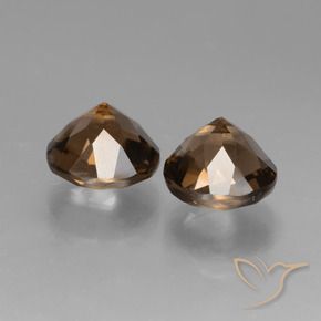 Gemme di Quarzo fumé Marrone naturale da 3.79 ct, Rotondo, VVS-VS
