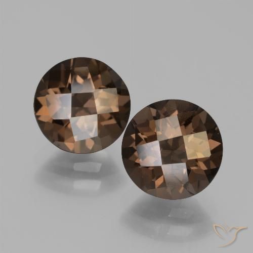 3.56ctw Naturale Marrone medio Quarzo fumé, Rotondo, VVS-VS