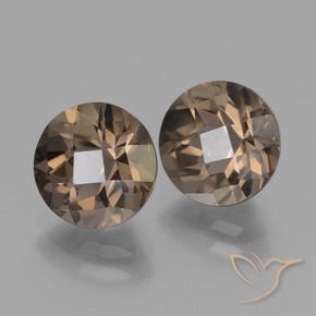 Gemme di Quarzo fumé Marrone medio-scuro naturale da 3.83 ct, Rotondo, VVS-VS