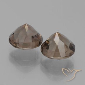 Gemme di Quarzo fumé Marrone medio-scuro naturale da 3.83 ct, Rotondo, VVS-VS