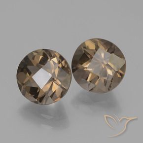 Gemme di Quarzo fumé Marrone medio-chiaro naturale da 3.57 ct, Rotondo, VVS-VS