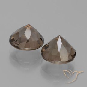 Gemme di Quarzo fumé Marrone medio-chiaro naturale da 3.57 ct, Rotondo, VVS-VS