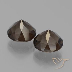 Gemme di Quarzo fumé Marrone scuro naturale da 3.76 ct, Rotondo, VS