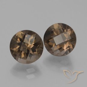Gemme di Quarzo fumé Marrone cioccolato naturale da 3.68 ct, Rotondo, VS