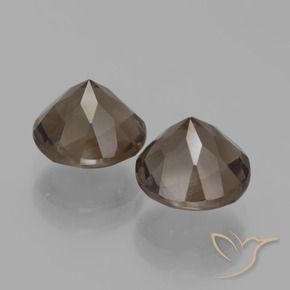 Gemme di Quarzo fumé Marrone cioccolato naturale da 3.68 ct, Rotondo, VS