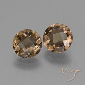 Gemme di Quarzo fumé Marrone caldo naturale da 3.00 ct, Rotondo, VS