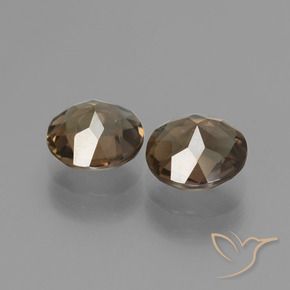 Gemme di Quarzo fumé Marrone caldo naturale da 3.00 ct, Rotondo, VS
